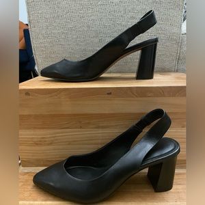 Banana Republic Black Slingback Block Heel
